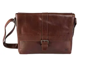 New Messenger Bag | Brown | Waxed Buffalo Leather