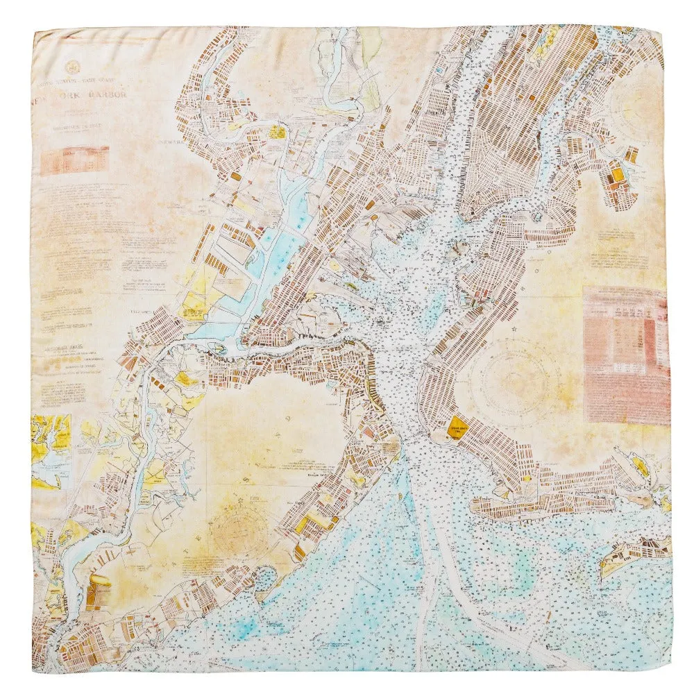 [ny harbor chart]  [square scarf]