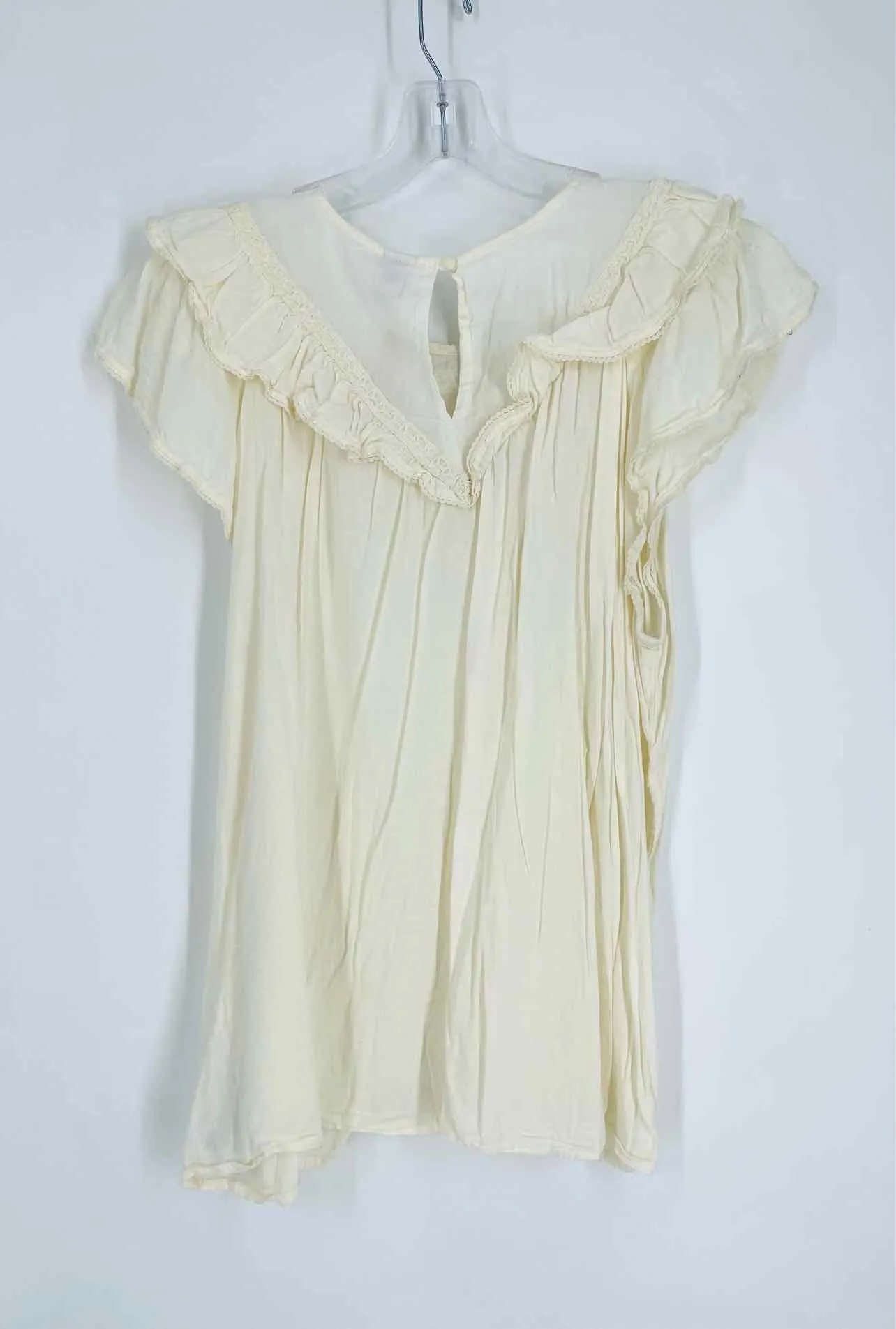 Old Navy Size XL Cream Lace Trim Tops Top-Short Sleeve