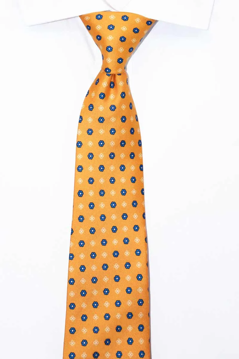 Orange Floral Tie