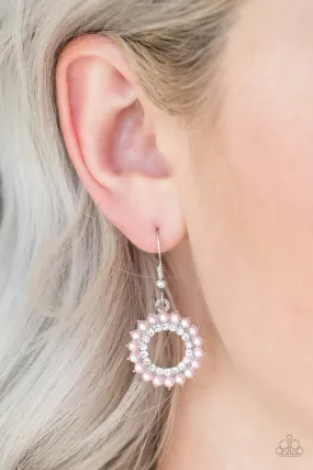 Paparazzi Accessories  - A Proper Lady #E281 Peg - Pink Earring