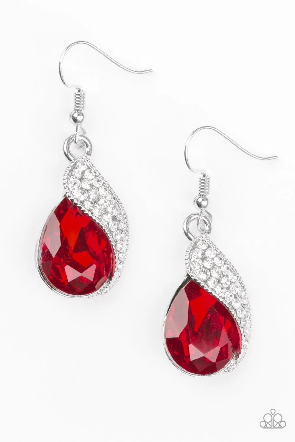 Paparazzi Accessories  - Easy Elegance #E286 Peg - Red Earrings