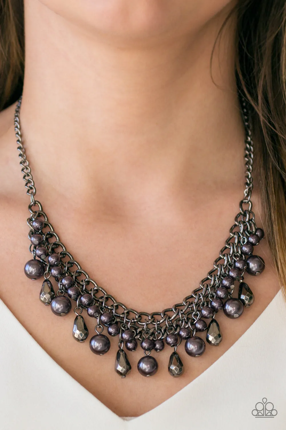 Paparazzi Accessories  - Imperial Idol - #N170 Peg- Black Necklace