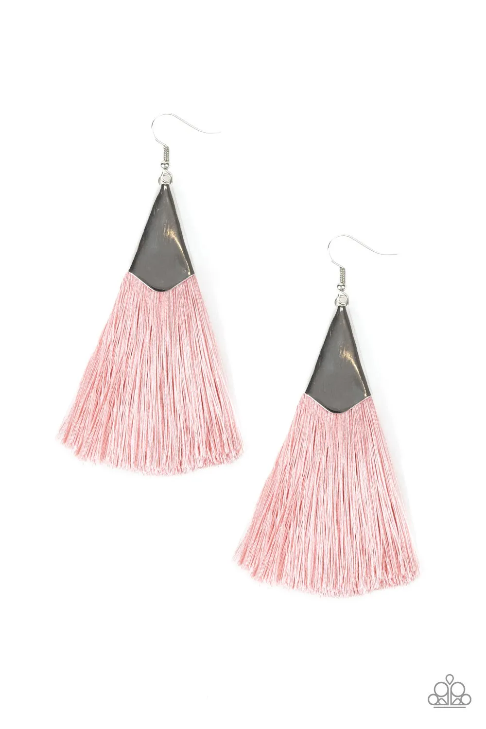 Paparazzi Accessories  - In Full PLUME #E61 Peg - Pink Earring