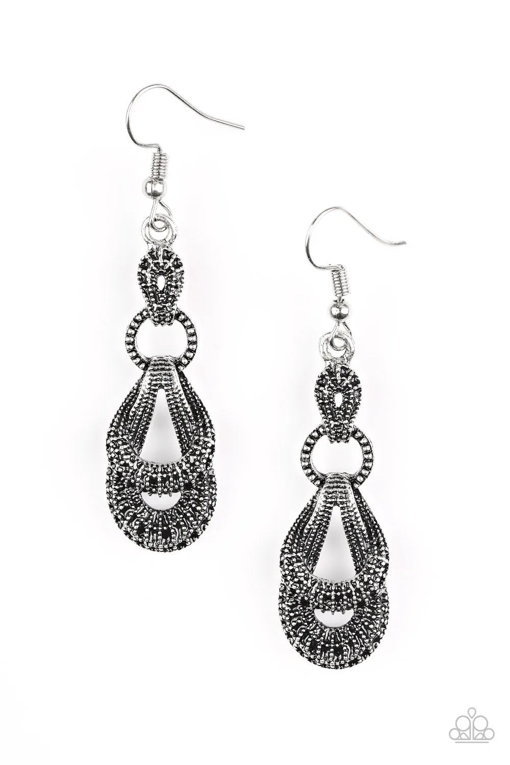 Paparazzi Accessories  - Romantic Radiance #E99 Peg - Silver Earrings