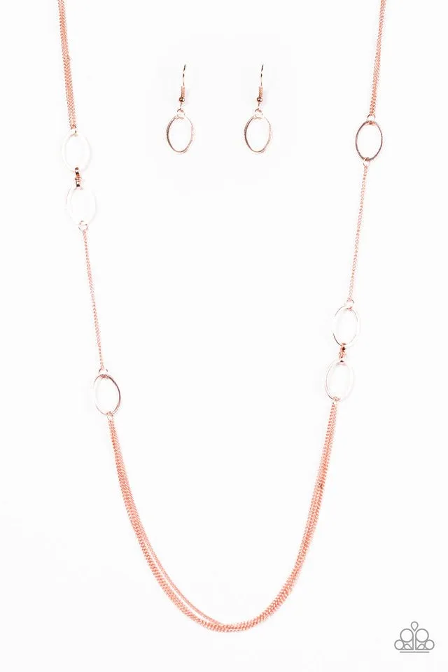 Paparazzi Accessories  - Shine Time #N350 - Copper Necklace