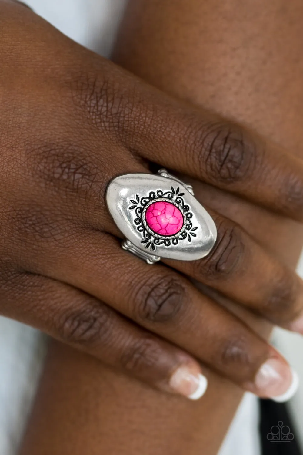 Paparazzi Accessories  - Stone Garden #RR1/F1 - Pink Ring