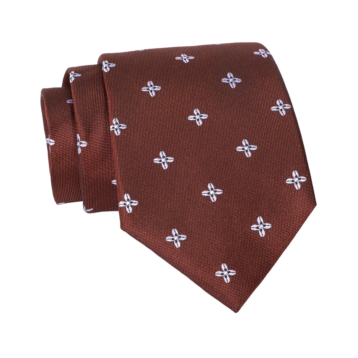 Patterson Foulard Silk Tie, Burgundy / Silver