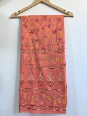 Peach Blossom Cotton Dupatta