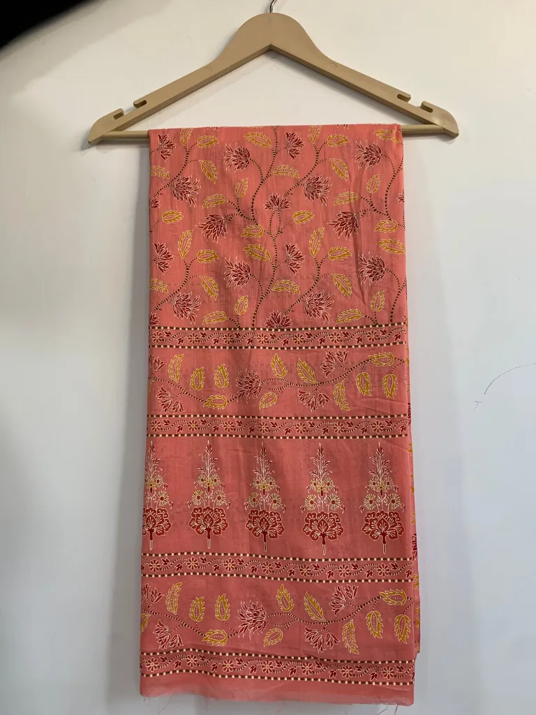 Peach Blossom Cotton Dupatta