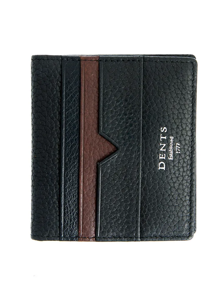 Pebble Grain Leather Card Holder with RFID Blocking Protection