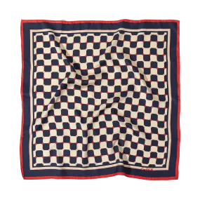 "Checkerboard" Silk  Bandana