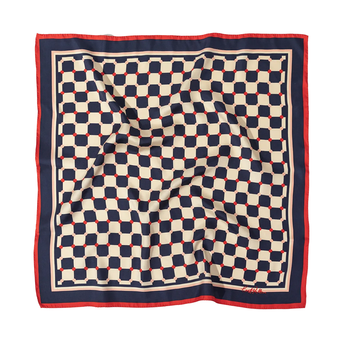 "Checkerboard" Silk  Bandana