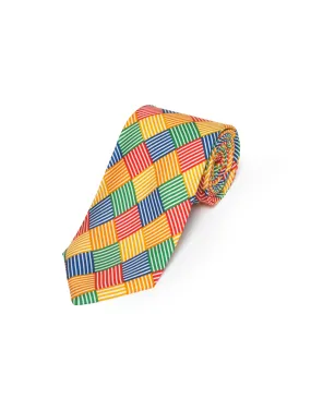 Rainbow Hopscotch Printed Silk Tie