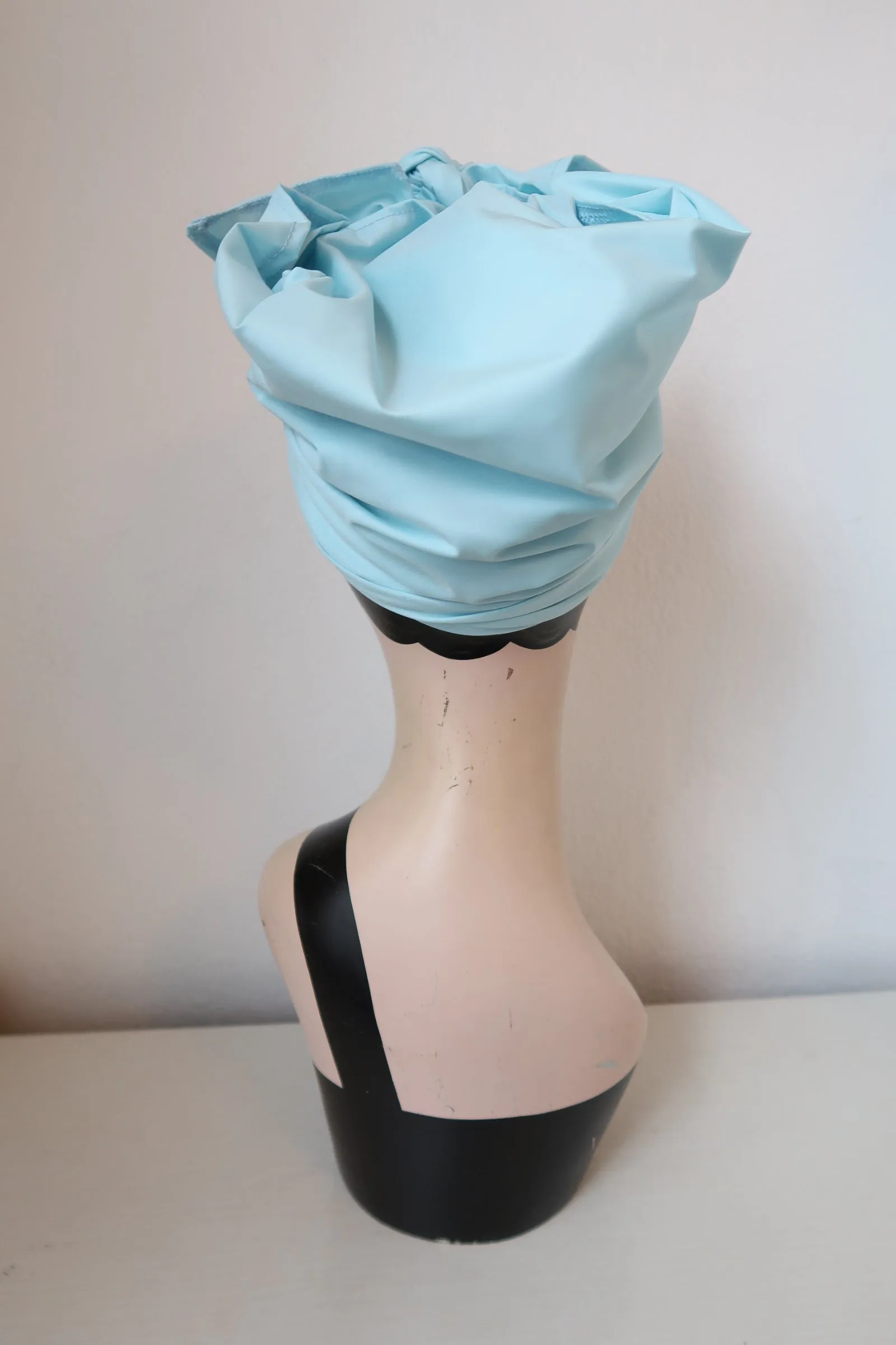 SALE ITEM: PALE BLUE Self-tie 1940s Style Square Headscarf/Bandana