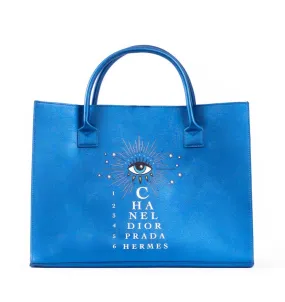 “Seeing Luxury” Tote- Blue