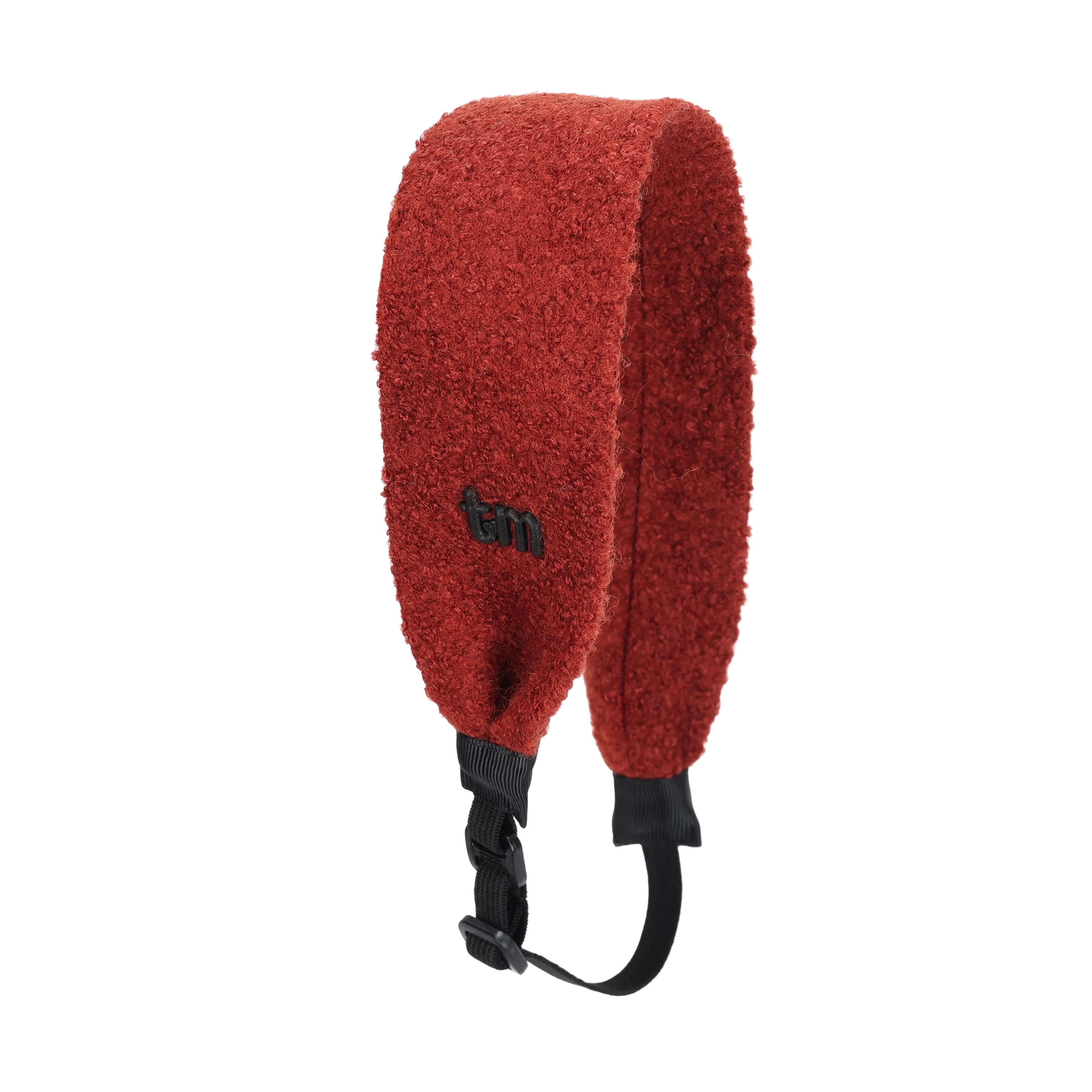 SHEEP STICKY WOOL ADJUSTABLE HEADSCARF-Brick Red Black