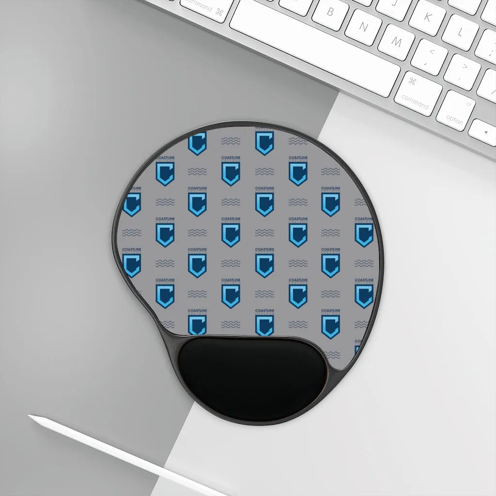 Shield Logo with Waves Mouse Pad With Wrist Rest