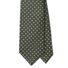 Silk Foulard Print Tipped Tie