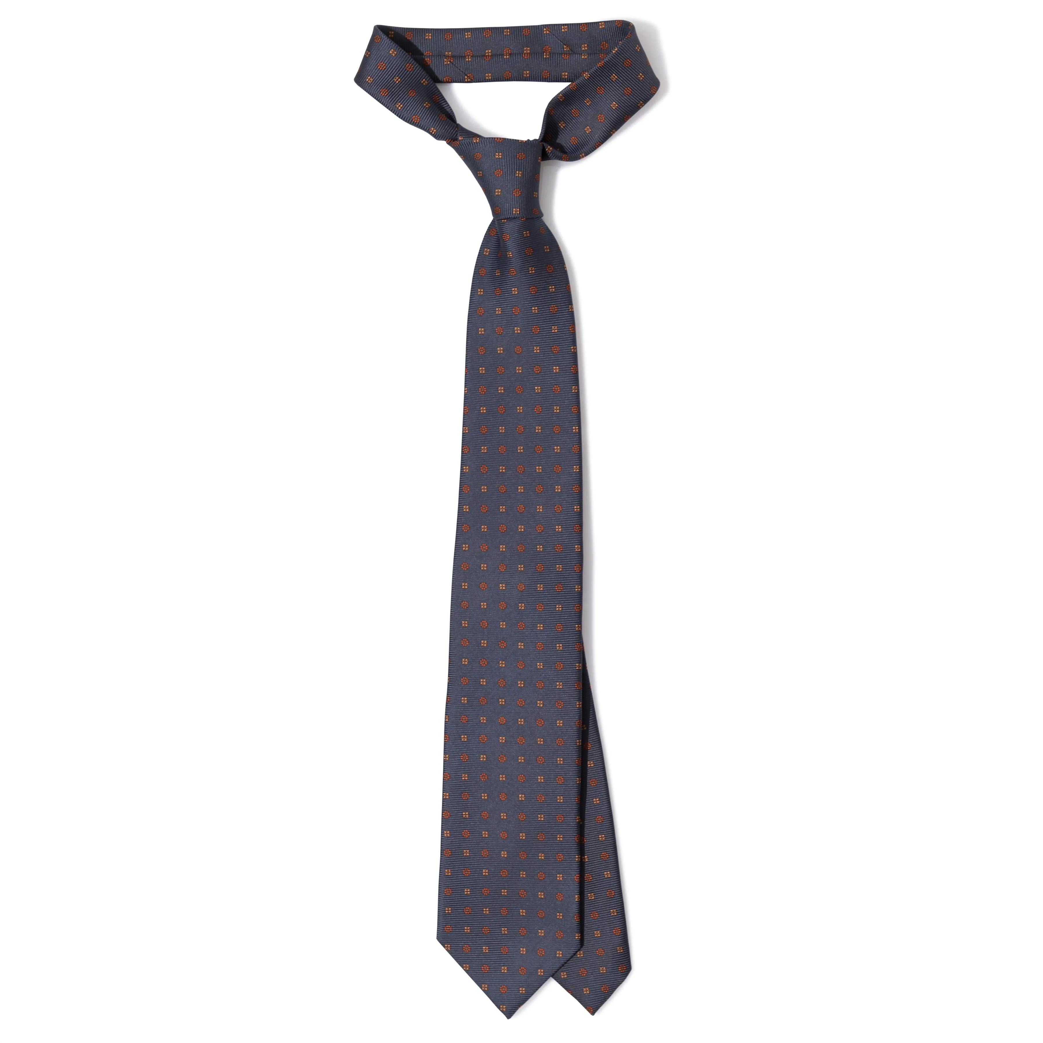 Silk Saglia Print Tipped Tie