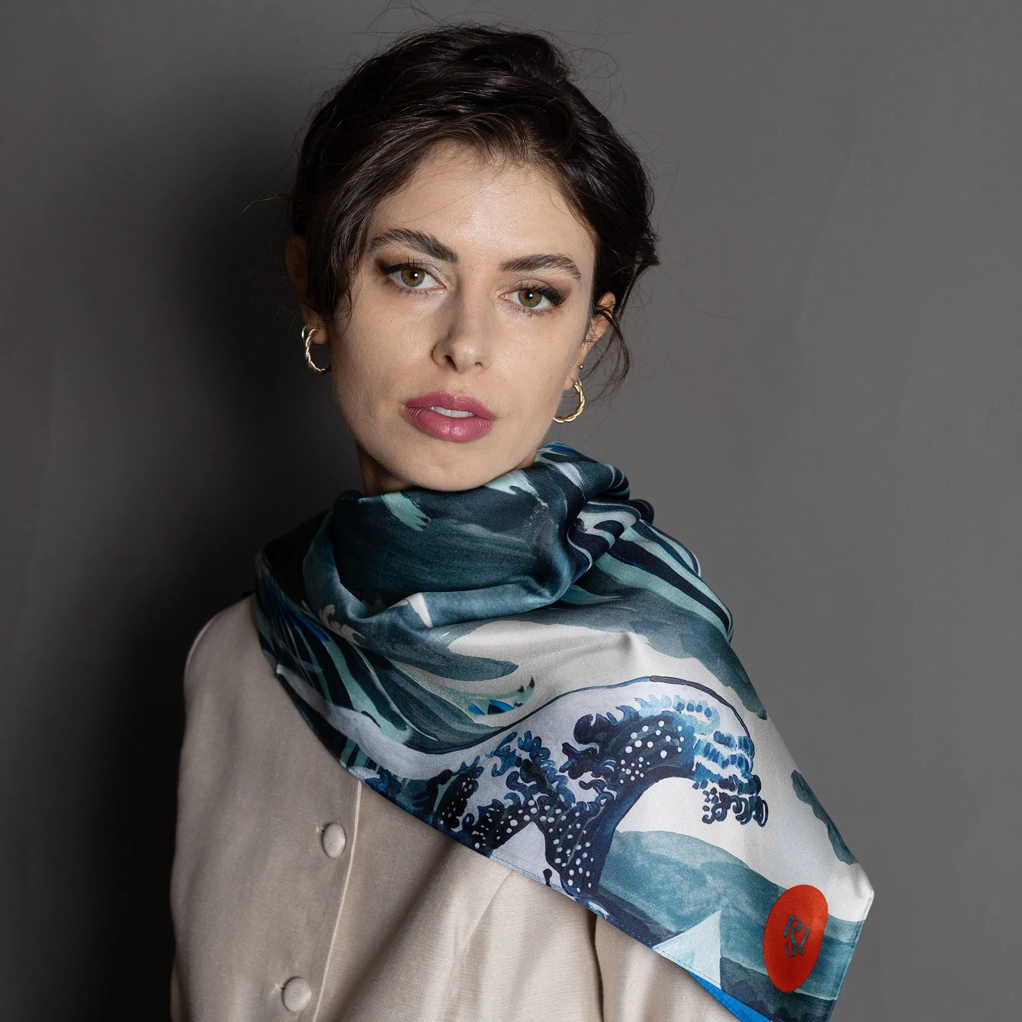 silk scarf - wave