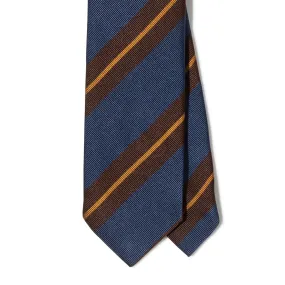 Silk Woven Reppe Stripe Tipped Tie