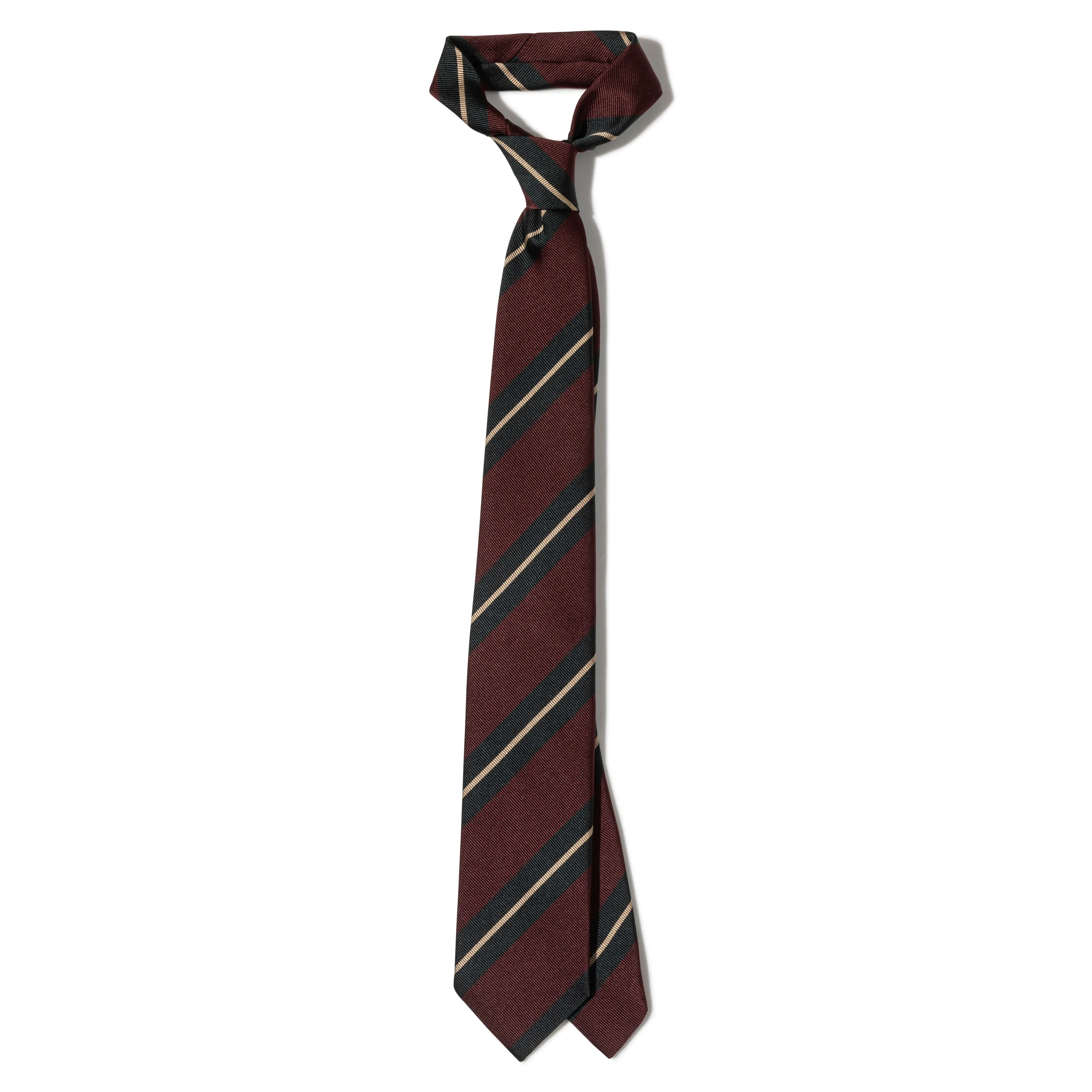 Silk Woven Reppe Stripe Tipped Tie