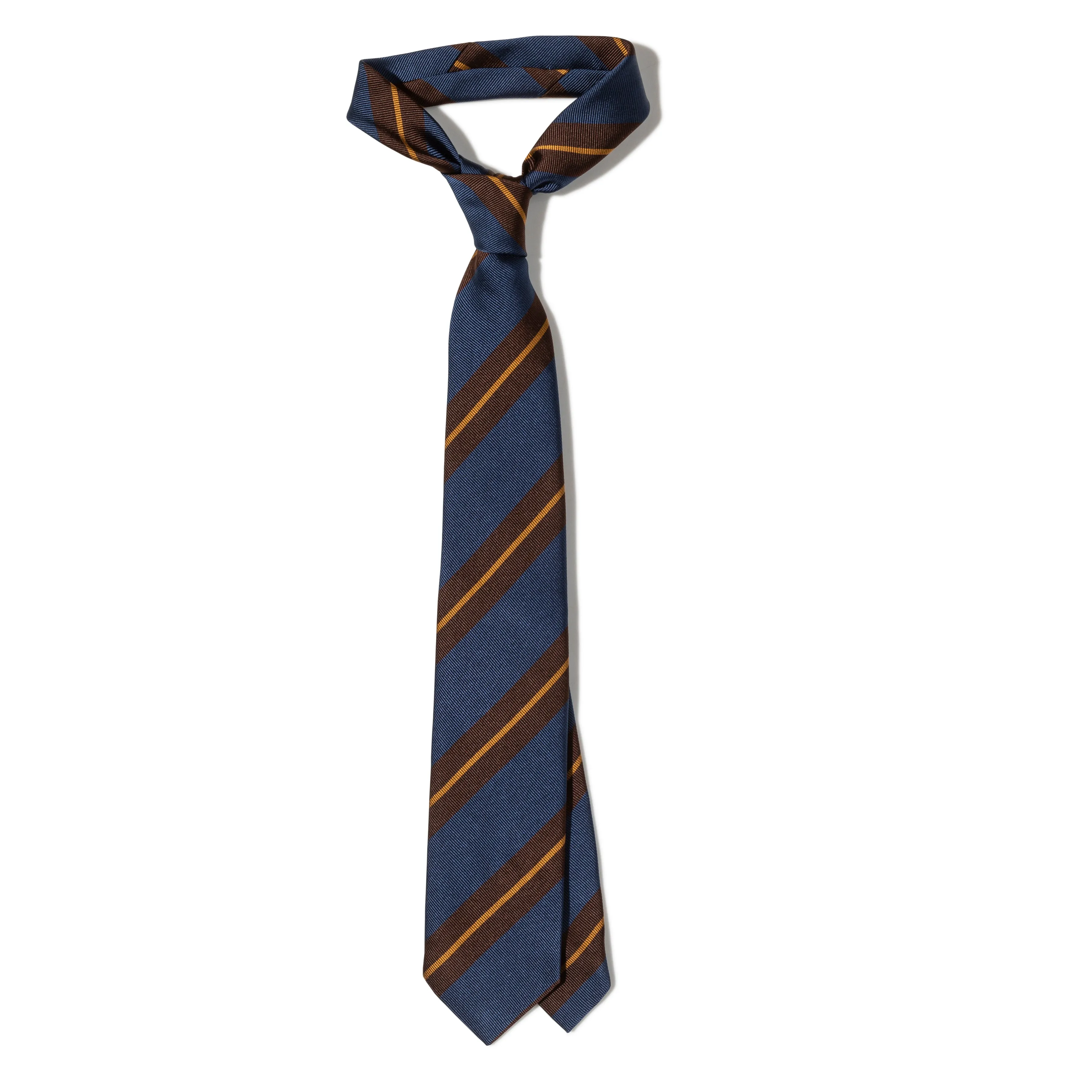 Silk Woven Reppe Stripe Tipped Tie