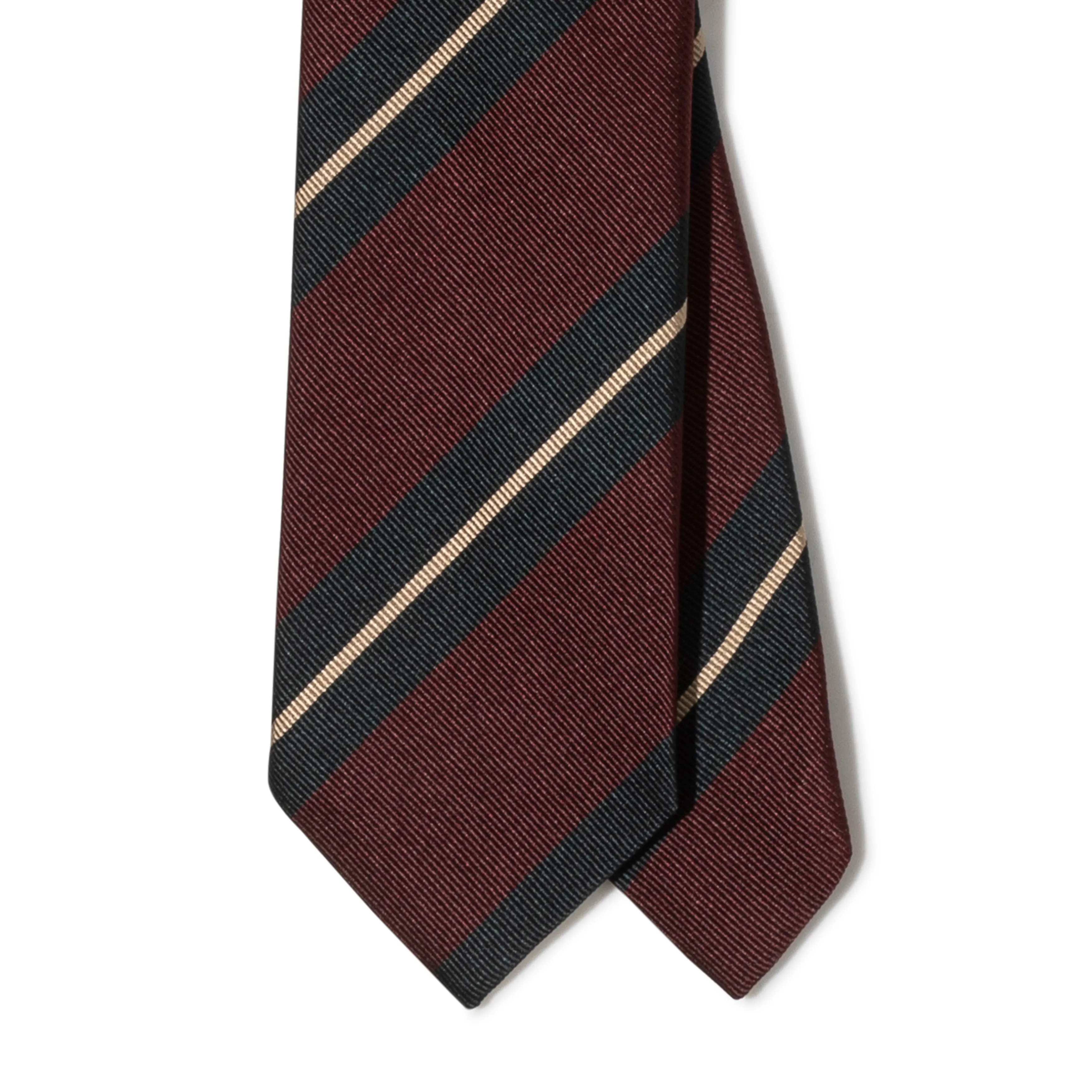 Silk Woven Reppe Stripe Tipped Tie