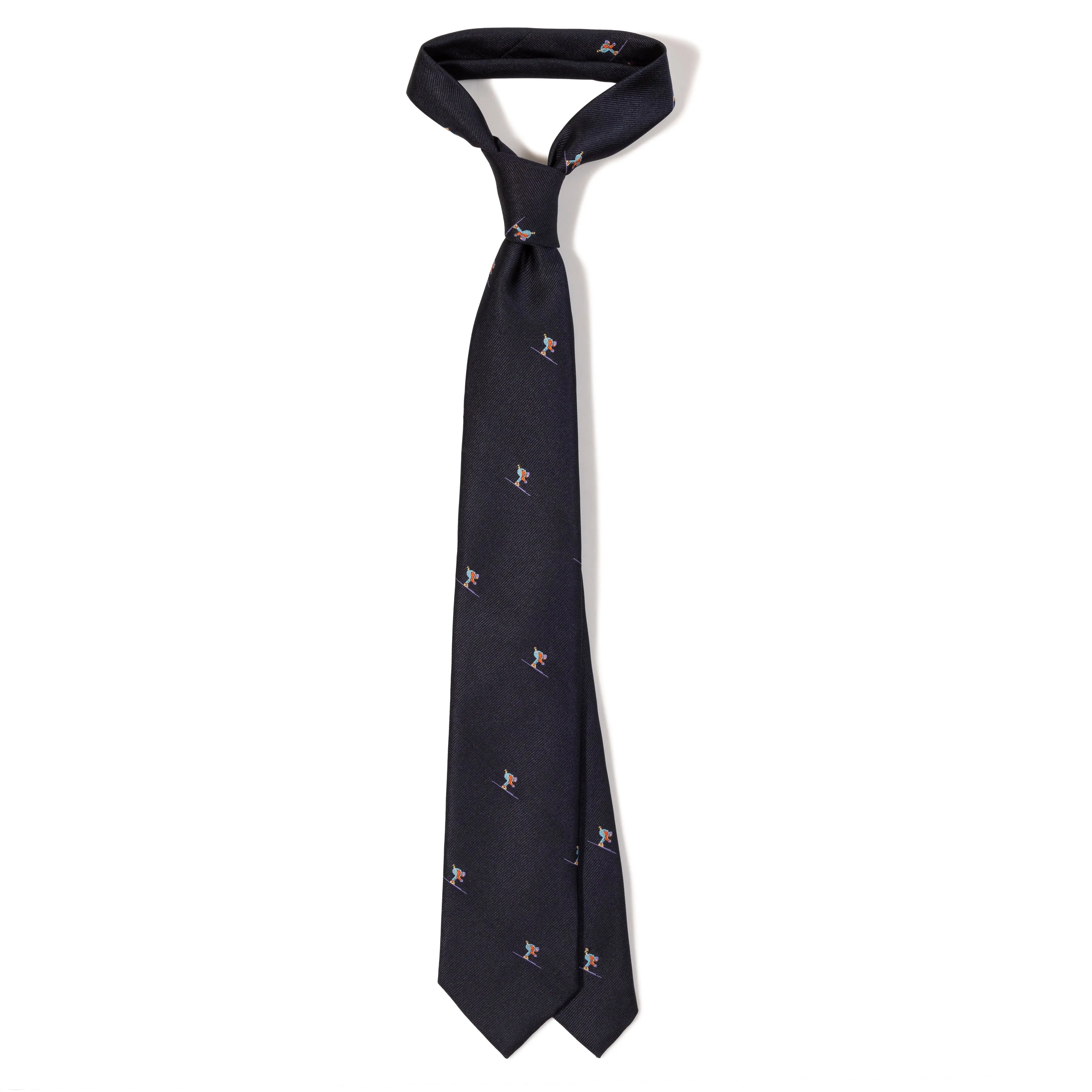 Silk Woven Skier Tipped Tie