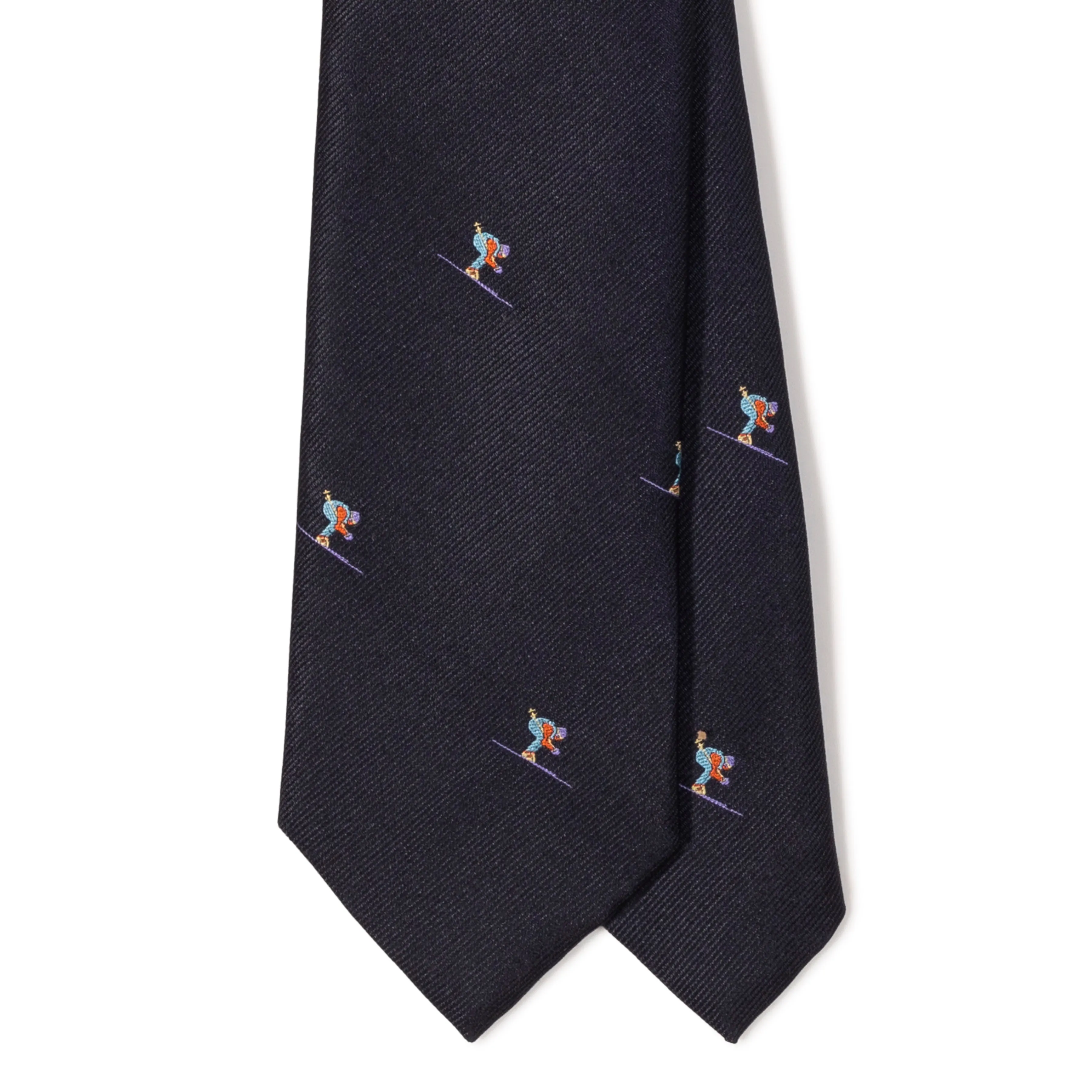 Silk Woven Skier Tipped Tie