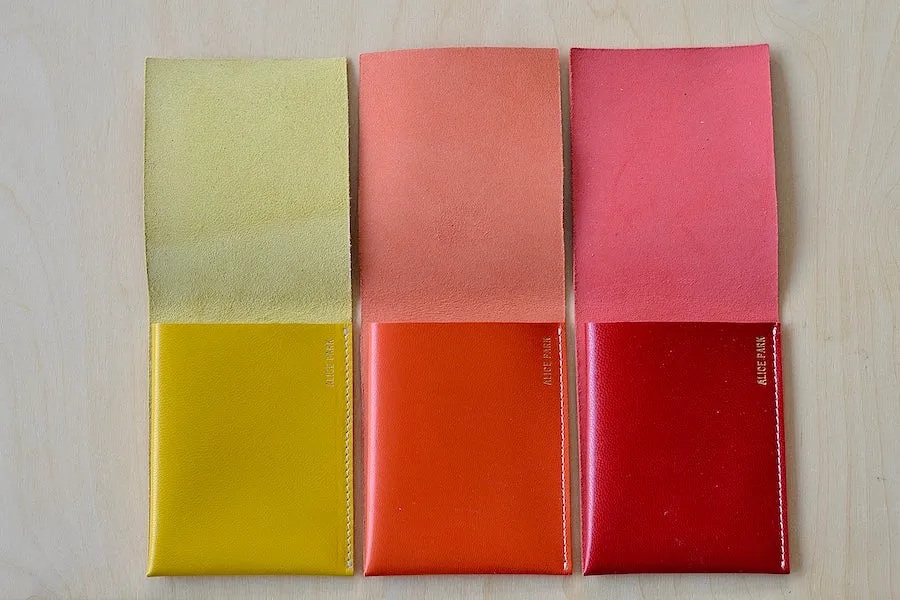 Simple Flap Wallet in Orange, Red and Yellow Web