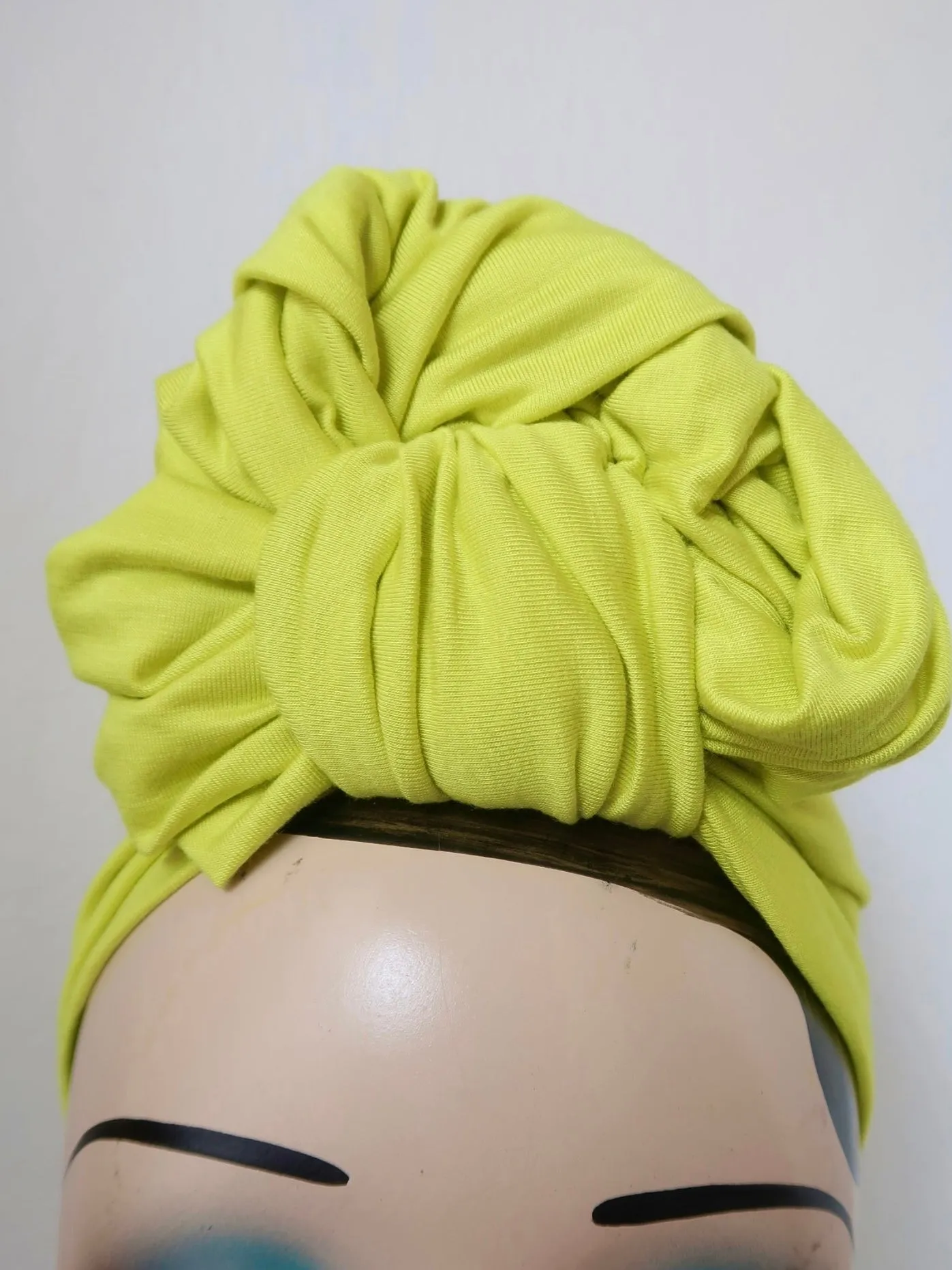 SLOUCHY KNOT Vintage Style Pre-tied Headband in Chartreuse🎃