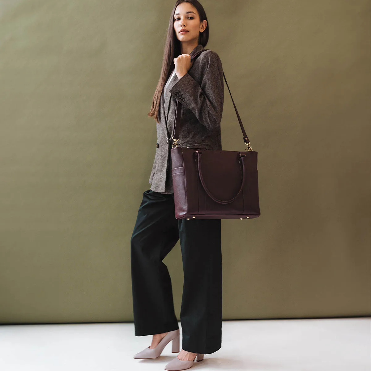 The Colleague Tote Plum