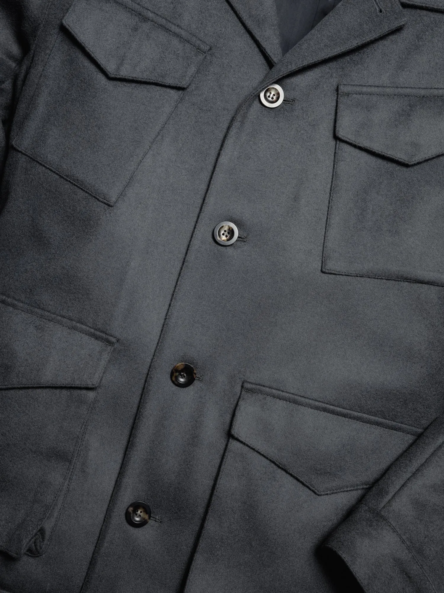 The Doeskin Revere Field Jacket - Cobble Grey