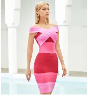 Tillie Pink Bodycon Bandage Dress