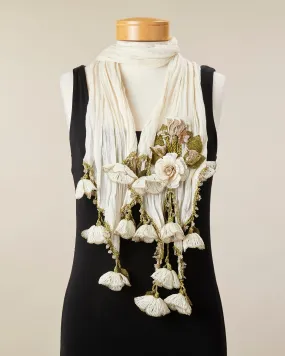 Tulip Scarf - White/Ecru