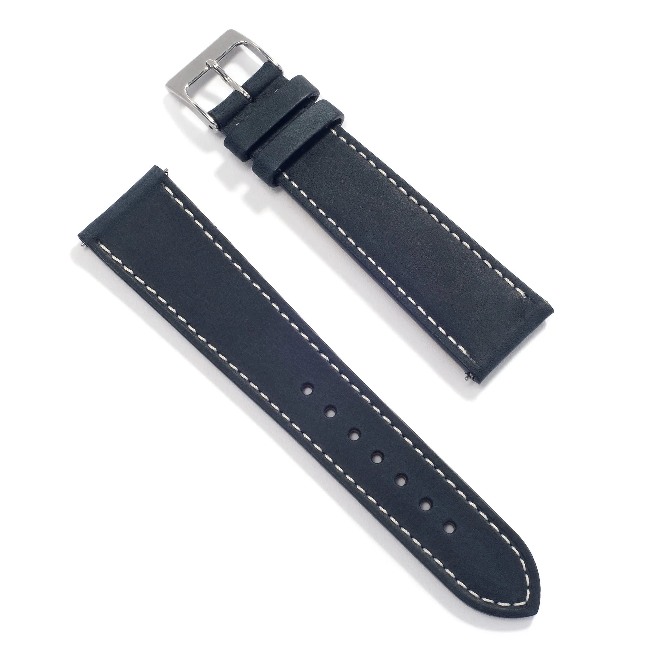 UNIVERSAL NAVY UNIVERSAL LEATHER WATCH STRAP