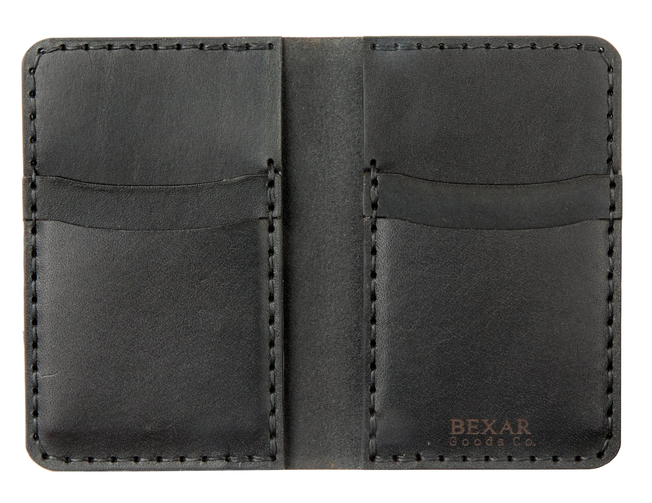 Vertical Card Wallet- Black