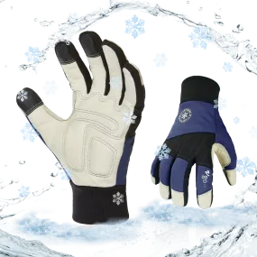 VGO 32℉ or above 3M Thinsulate C40 Lined Winter Synthetic Leather Waterproof Work Gloves (3 Colors, SL1015FW)