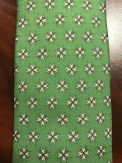 Vineyard Vines: Men's Silk Neck Tie with Order of St John Insignia (Lime)