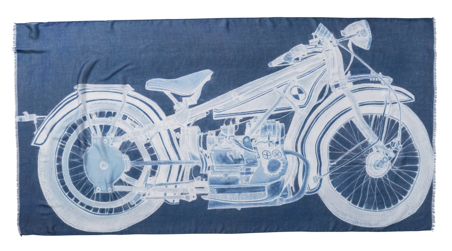 [vintage blueprint moto]  [large oblong scarf]