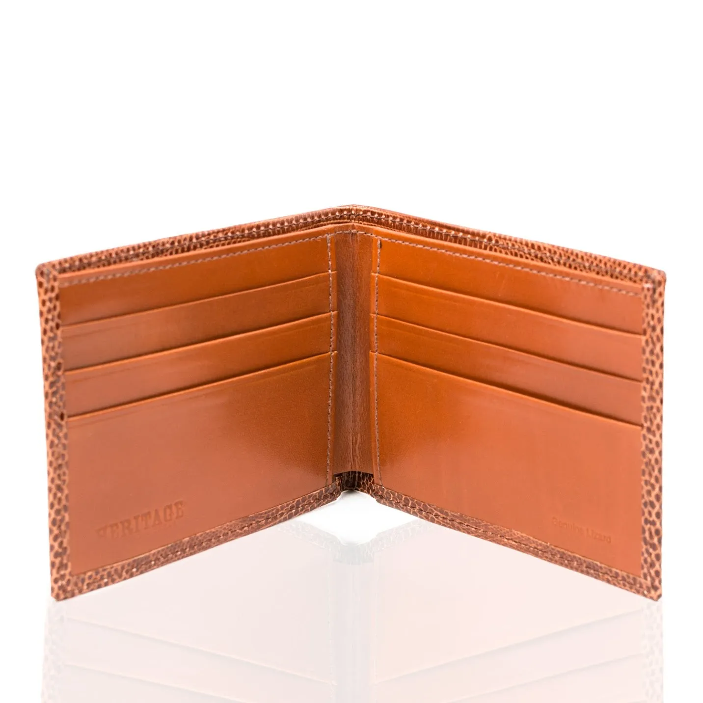 Wallet in Cognac Lizard