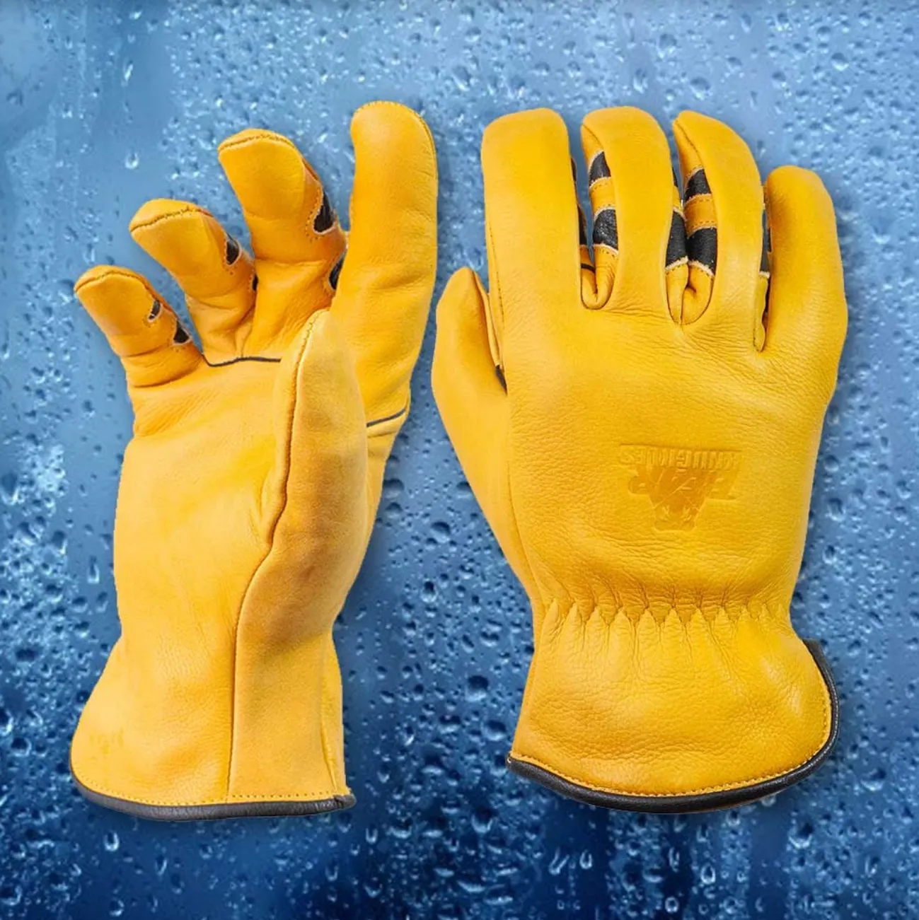 Water Resistant Leather Cowhide Driver Gloves - D357