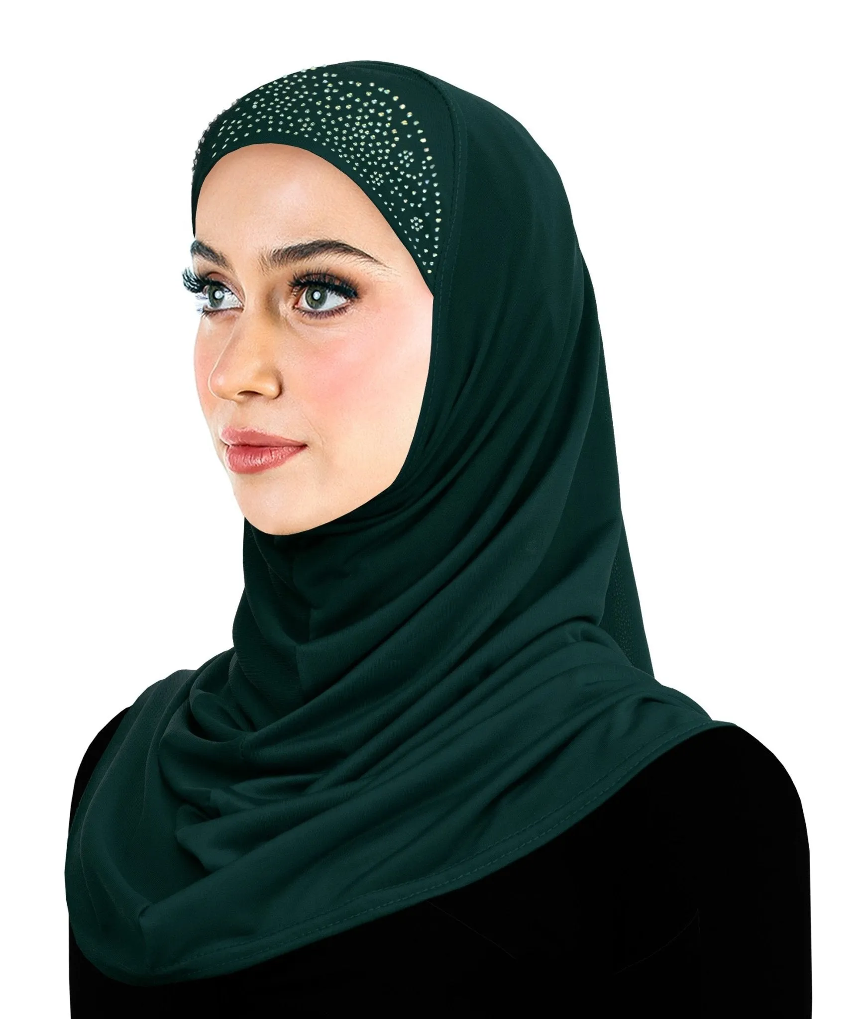 Wholesale 1 Dozen Aiyah Amira Hijab WOMEN'S 1 piece Lycra with Rhinestones