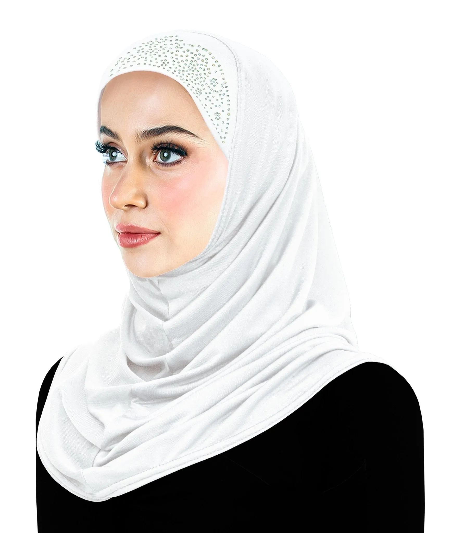 Wholesale 1 Dozen Aiyah Amira Hijab WOMEN'S 1 piece Lycra with Rhinestones