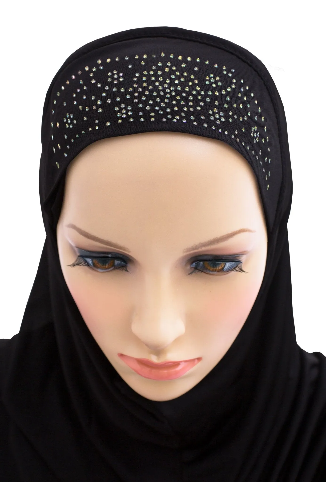 Wholesale 1 Dozen Aiyah Amira Hijab WOMEN'S 1 piece Lycra with Rhinestones