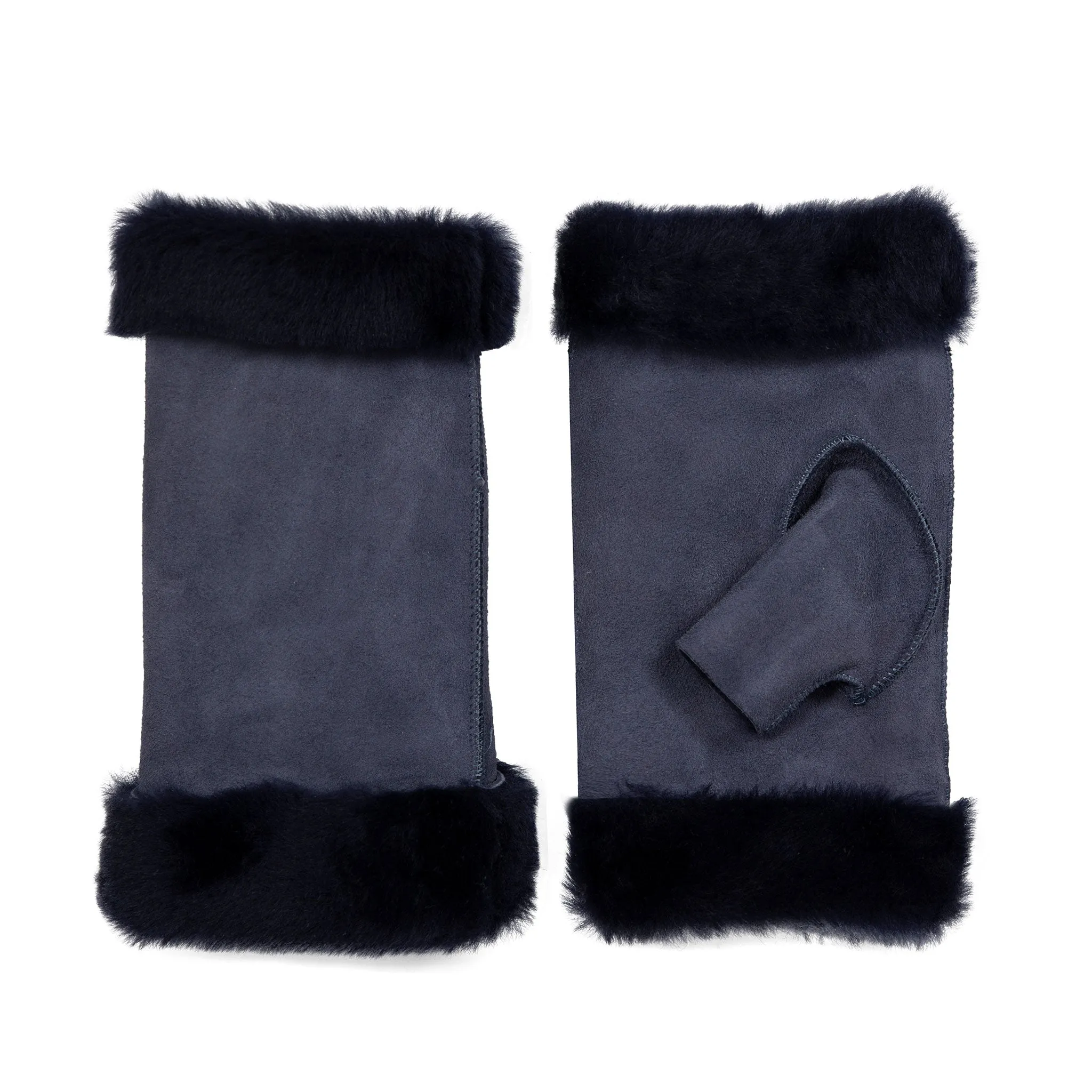 Women's Fingerless Sheepskin Mittens