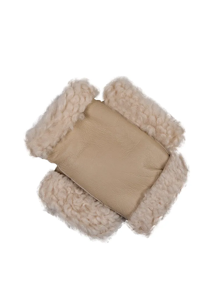 Women's Fingerless Sheepskin Mittens